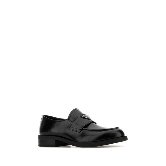 Prada Men Black Leather Loafers - Picture 2 of 2